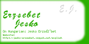 erzsebet jesko business card